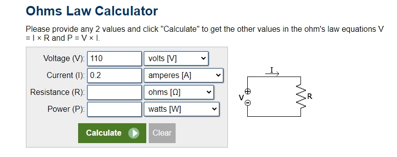 Best Ohms Law Calculator